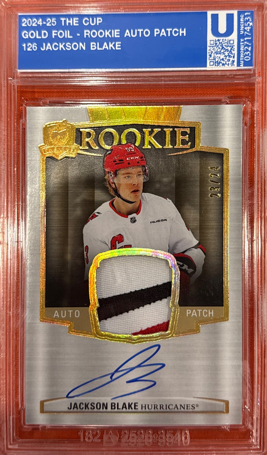 Jackson Blake 2025 The Cup Gold Foil - Rookie Auto Patch 23/24