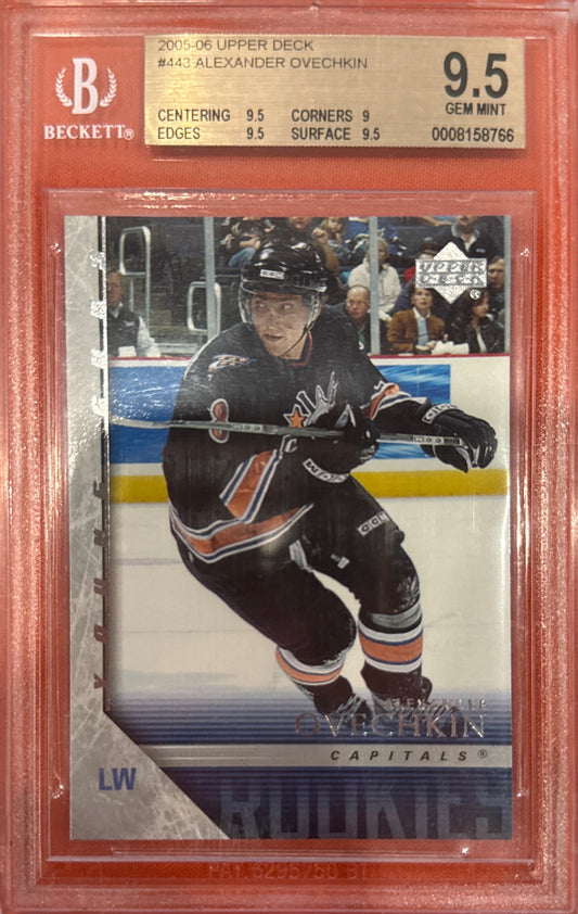 Alexander Ovechkin 2005-06 Upper Deck #443 Young Guns BGS 9.5