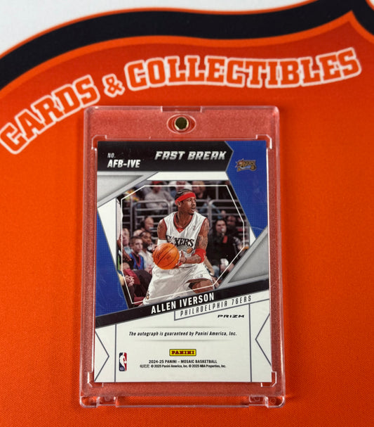 Allen Iverson 2024 Mosaic Fast Break Autograph