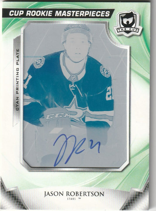 Jason Robertson 2020-23 The Cup #SPX-LS-JR Cup Rookie Masterpieces Auto 1/1