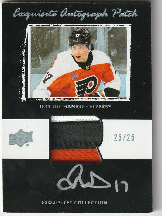 Jett Luchanko 2025 The Cup #EB-JL Exquisite Autograph Patch (Game-Used) 25/25