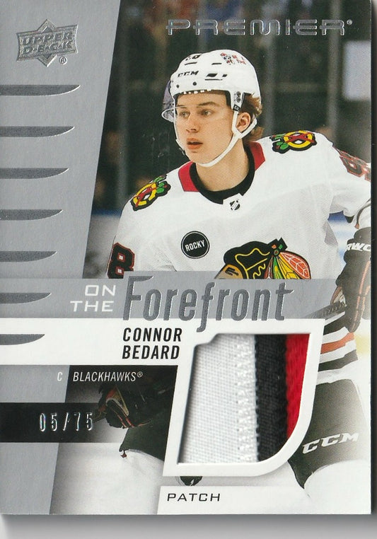 Connor Bedard 2023-24 Premier Hockey #OFR-CB On The Forefront Rookie Patch 5/75