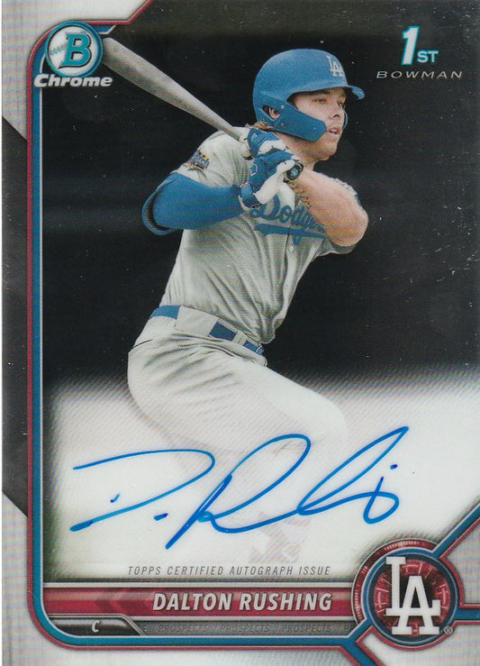 Dalton Rushing 2022 Bowman Chrome #CDA-DRG Auto Raw