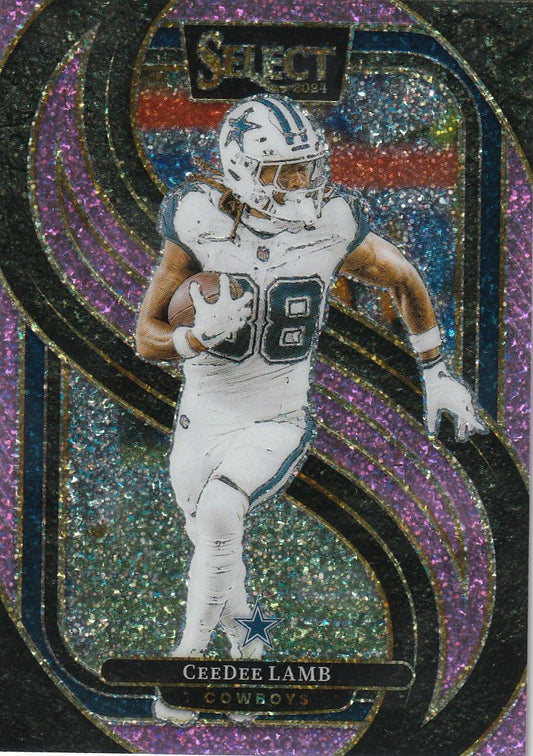 CeeDee Lamb 2024 Select Football #135 Pink Glitter 14/15