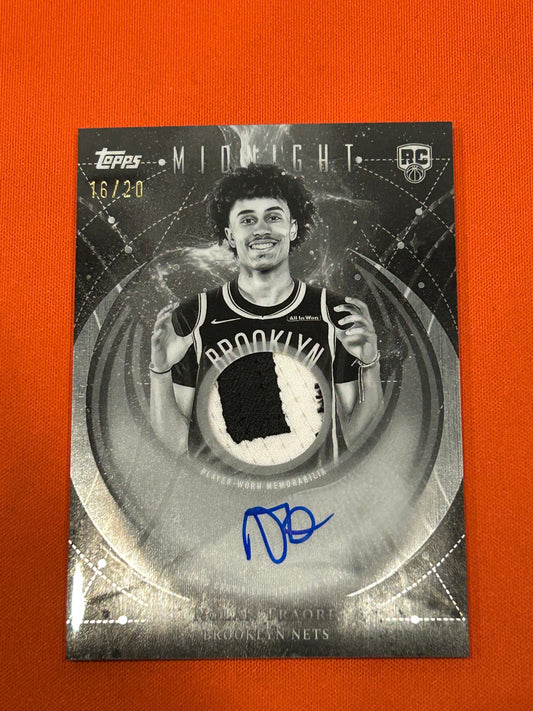 Nolan Traore 2025 Topps Midnight #RJA-NT Equinox Rookie Patch Auto 16/20