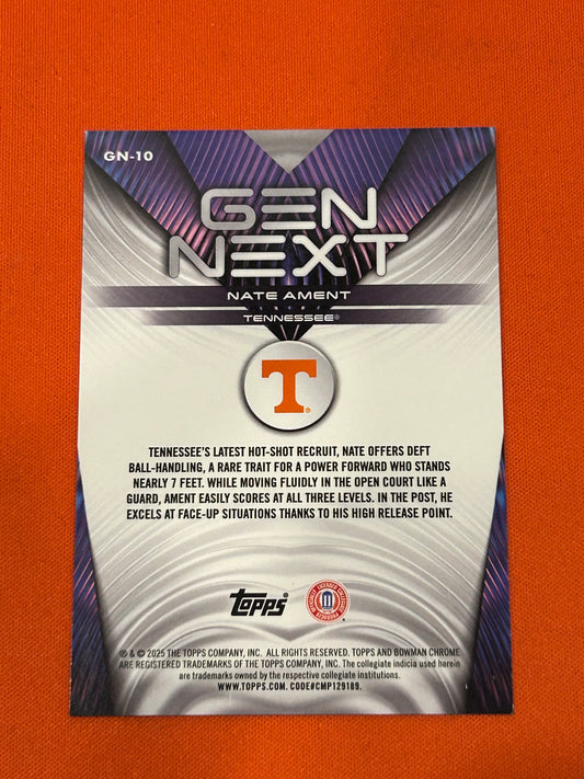 Nate Ament 2025 Bowman Chrome #GN-10 Gen Next Orange 16/25