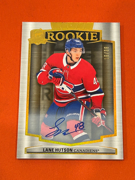 Lane Hutson 2024 Upper Deck The Cup #149 Gold Spectrum Auto 19/36