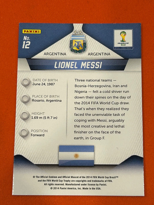 Lione Messi 2014 Panini Prizm World Cup #12