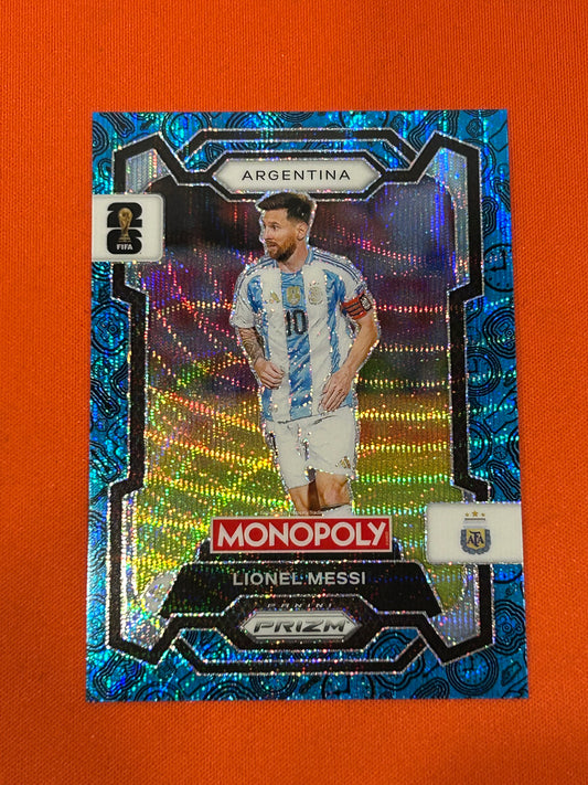 Lionel Messi 2025 Panini Prizm Monopoly #1 Blue Wave