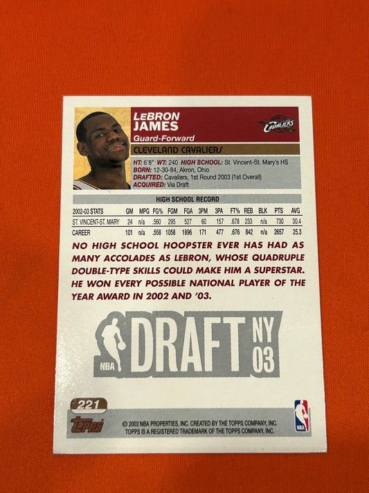 LeBron James 2003 Topps #221 Rookie