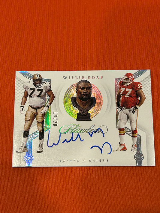 Willie Roaf 2021 Panini Flawless #CPR-WRO Career Progressions Auto 19/20