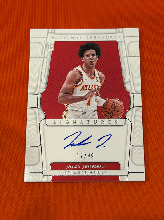 Jalen Johnson 2021 Panini National Treasures #SIG-JJO Rookie Signatures