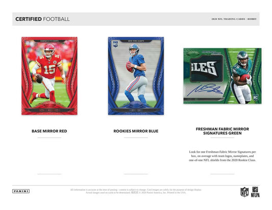 2020 Panini Certified Football Hobby Box