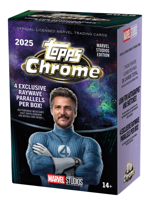 2025 TOPPS CHROME MARVEL STUDIOS BLASTER BOX