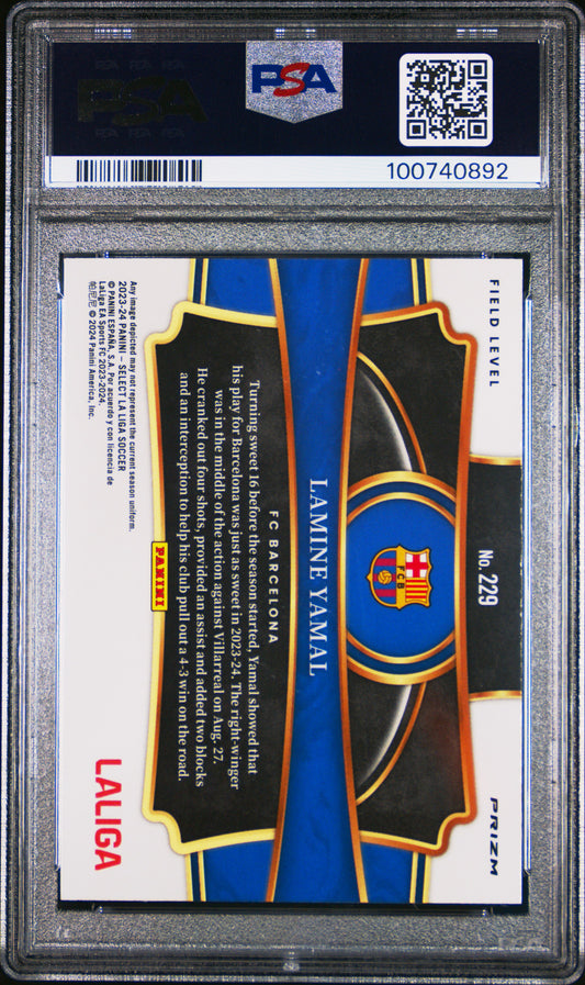 Lamine Yamal 2023 Select La Liga #229 Red PSA 10 Rookie