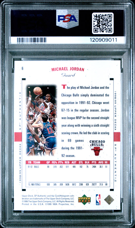 Michael Jordan 1998 SP Authentic #6 PSA 10