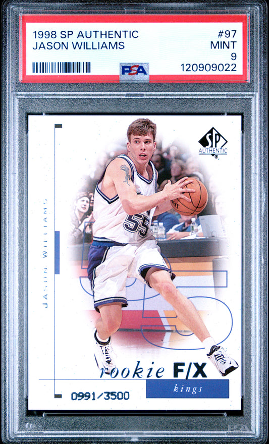 Jason Williams 1998 SP Authentic #97 Rookie F/X 991/3500 PSA 9