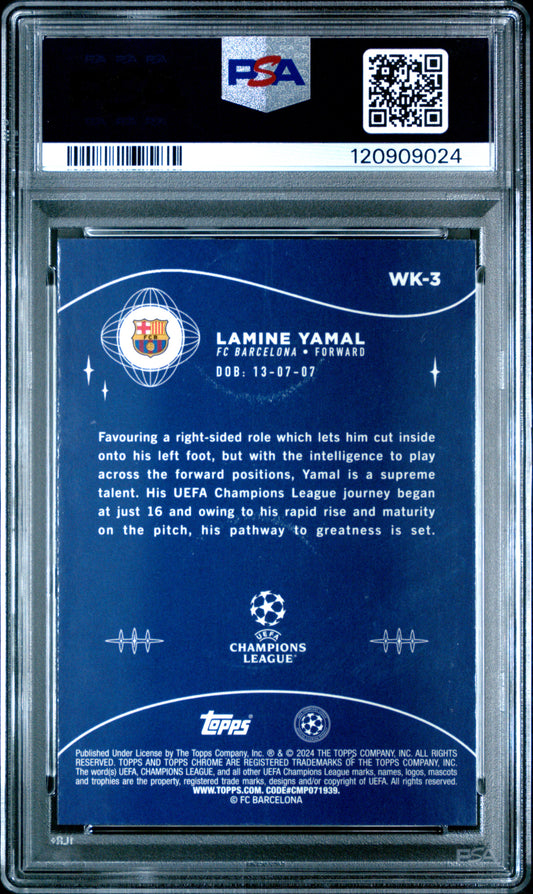 Lamine Yamal 2023-24 Sapphire UCC #3 Wonderkids PSA 10