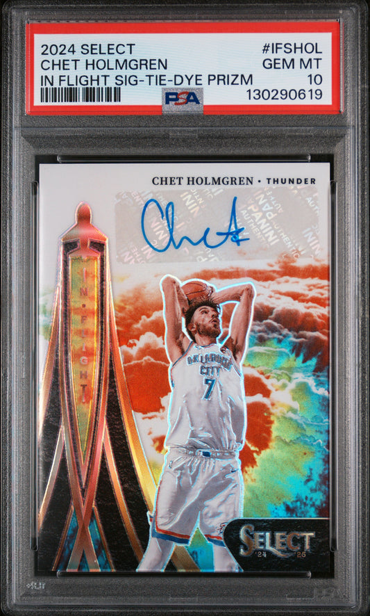 Chet Holmgren 2024 Select #IFSHOL In Flight Signatures Tie-Dye Prizm 20/25