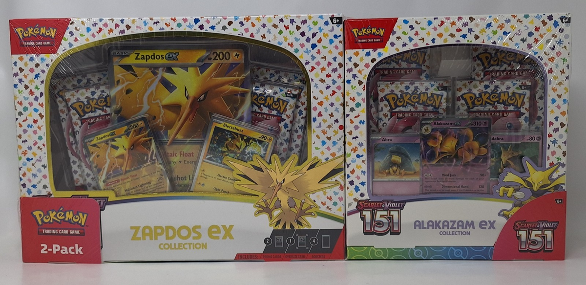 Pokemon TCG Scarlet & Violet 151 Zapdos EX & Alakazam EX 2-Pack Costco