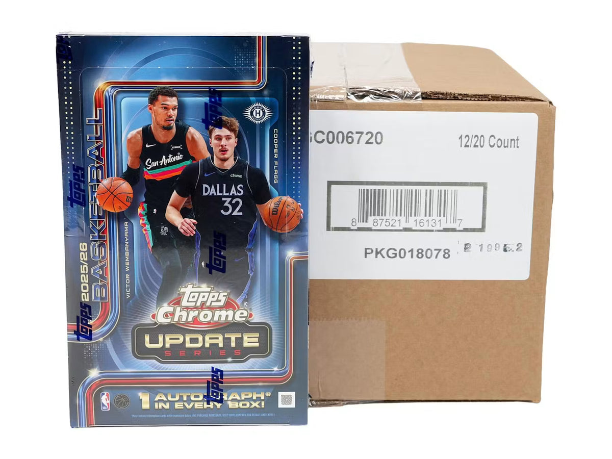 2025/26 Topps Chrome Update Series Basketball Hobby 12-Box Case