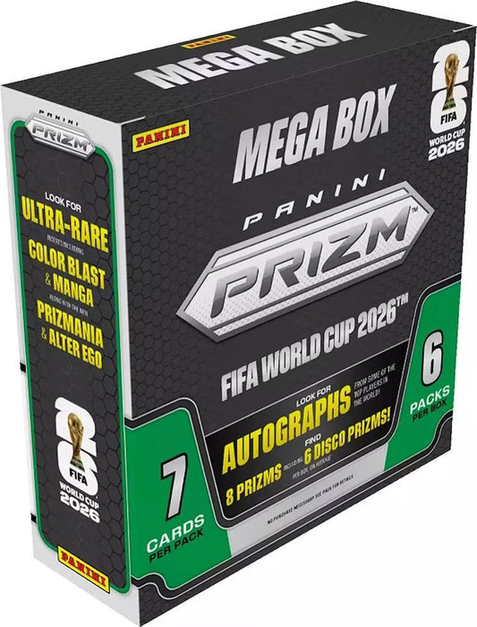 2026 Panini Prizm FIFA World Cup Soccer Mega Box (Bronze Disco Parallels!)