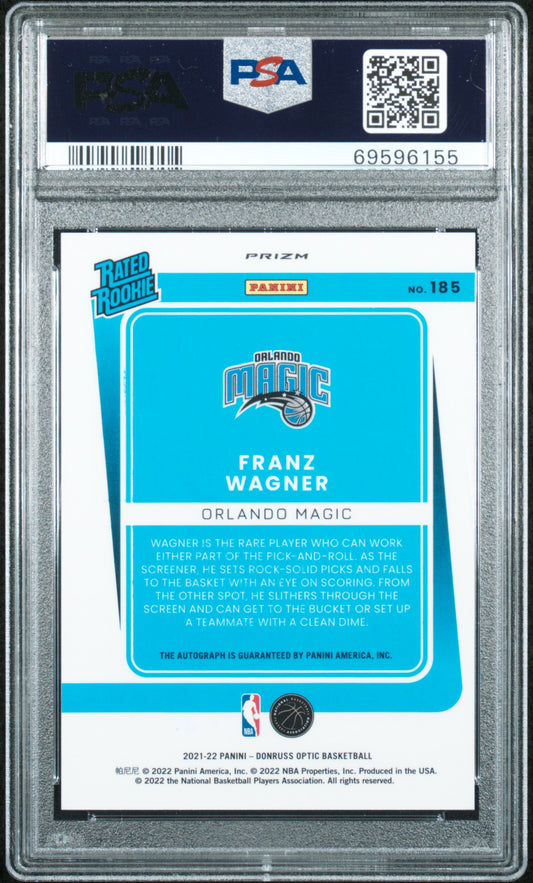 Franz Wagner 2021 Donruss Optic #185 Autograph-Holo PSA 10