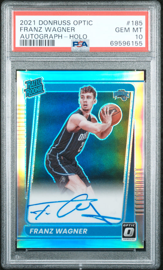 Franz Wagner 2021 Donruss Optic #185 Autograph-Holo PSA 10