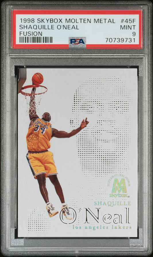 Shaquille O'Neal 1998 Skybox Molten Metal Fusion 158/250 #4SF PSA 9