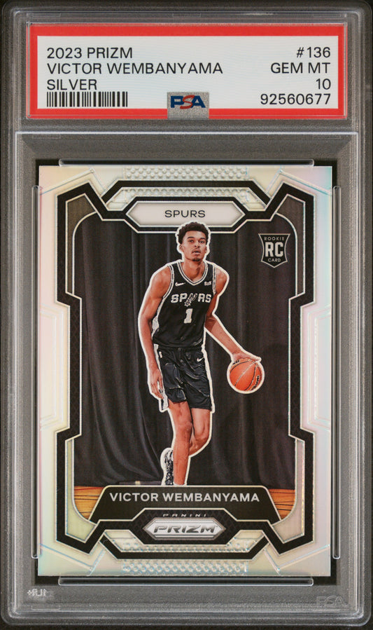 Victor Wembanyama 2023 Prizm #136 Silver PSA 10