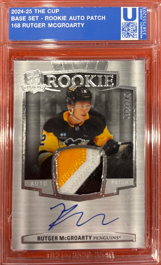 Rutger Mcgroarty 2025 The Cup #168 Rookie Patch Auto 12/249