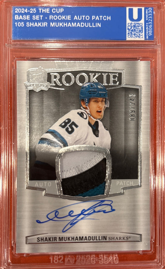 Shakir Mukhamadullin 2025 The Cup #105 Rookie Patch Auto 89/249
