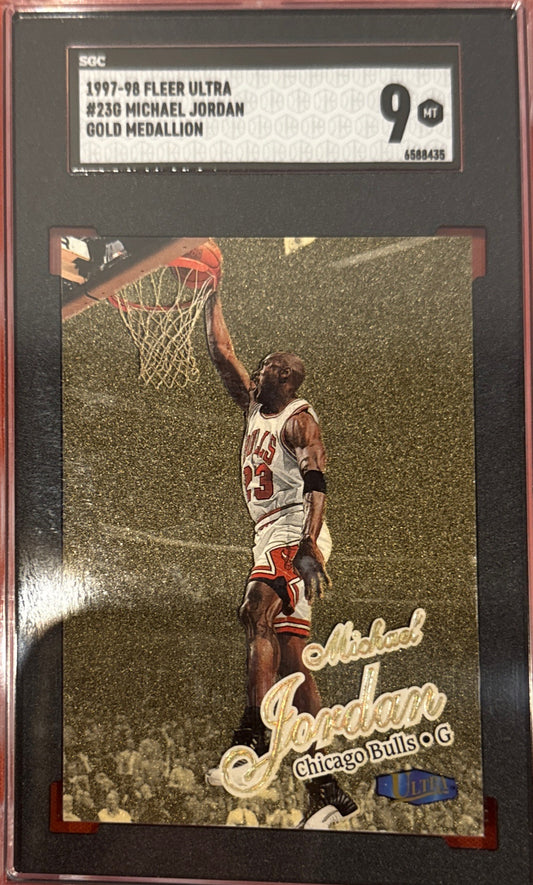Michael Jordan 1997-98 Fleer Ultra #230 Gold Medallion SGC 9
