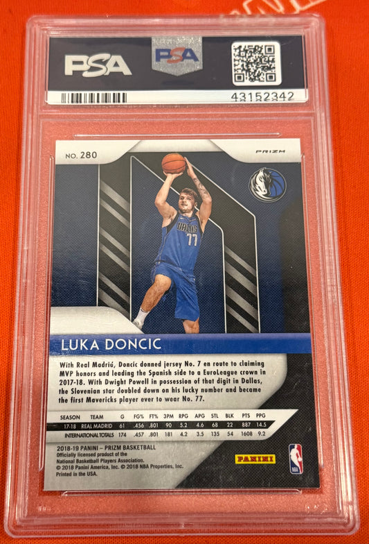 Luka Doncic 2018 Prizm Rookie #280 Silver PSA 10 (Cracked Slab)