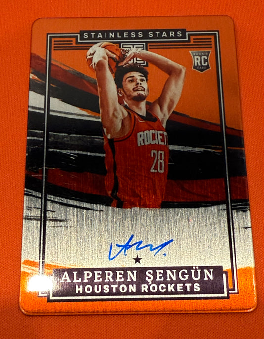 Alperen Sengun 2021 Panini Impeccable #SA-SEN Stainless Stars Orange 8/25