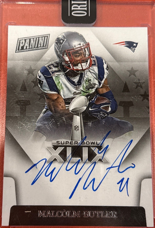 Malcolm Butler 2015 Panini Black Box #SBXLIX-MB Super Bowl Auto