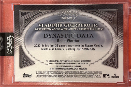Vladimir Guerrero JR. 2023 Topps Dynasty Baseball #DAPB-VG11 Patch Auto 9/10