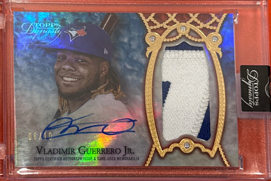 Vladimir Guerrero JR. 2022 Topps Dynasty Baseball #DAP-VG4 Patch Auto 6/10