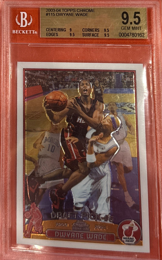 Dwyane Wade 2003 Topps Chrome #115 Rookie BGS 9.5