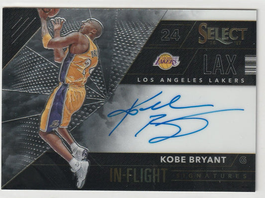 Kobe Bryant 2016 Select #2 In Flight Signatures 91/99 (On Card)