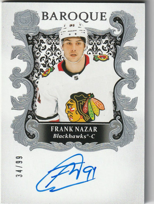 Frank Nazar 2025 The Cup #BQ-FN Baroque Rookie Autographs 34/99