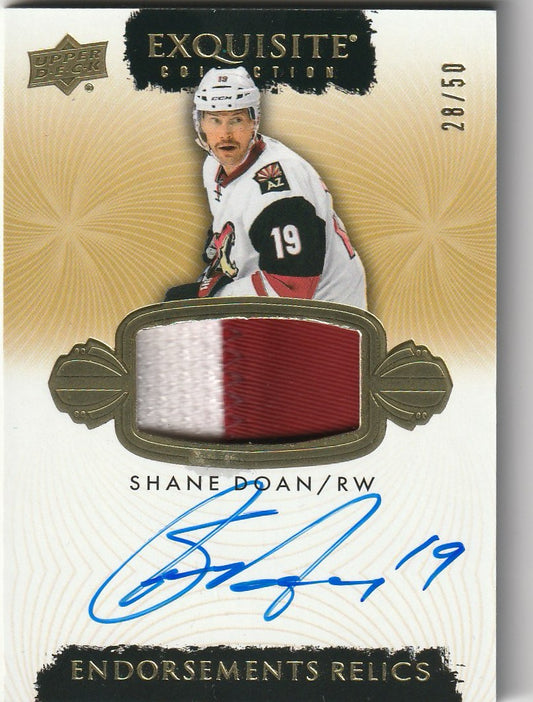Shane Doan 2025 The Cup #ER-SD Endorsements Relics Auto (Game-Used) 28/50