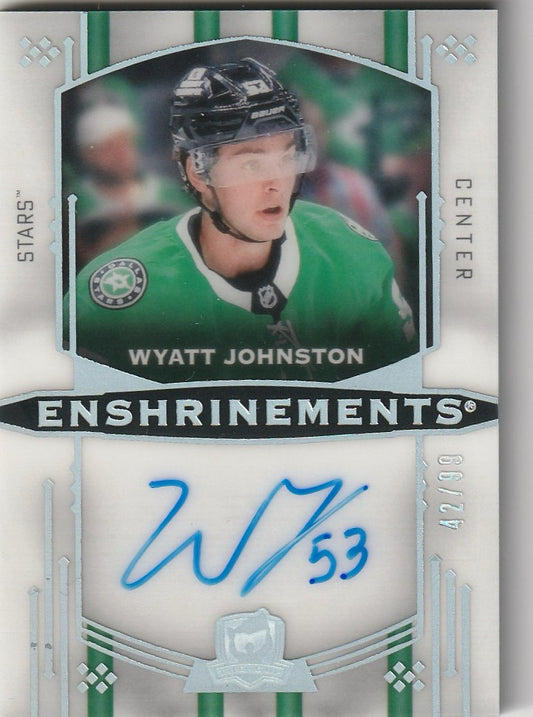 Wyatt Johnston 2025 The Cup #E-WJ Enshrinements Auto 42/99