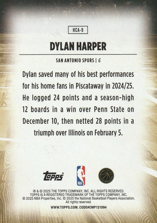 Dylan Harper 2025 The Topps #HCA-9 Home Court Case Hit Rookie