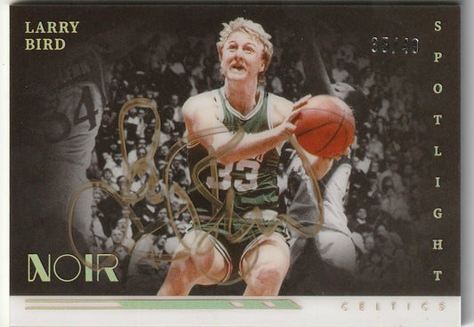 Larry Bird 2022 Noir #SSH-LB Spotlight Signature Horizontal 35/49