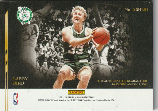 Larry Bird 2022 Noir #SSH-LB Spotlight Signature Horizontal 35/49
