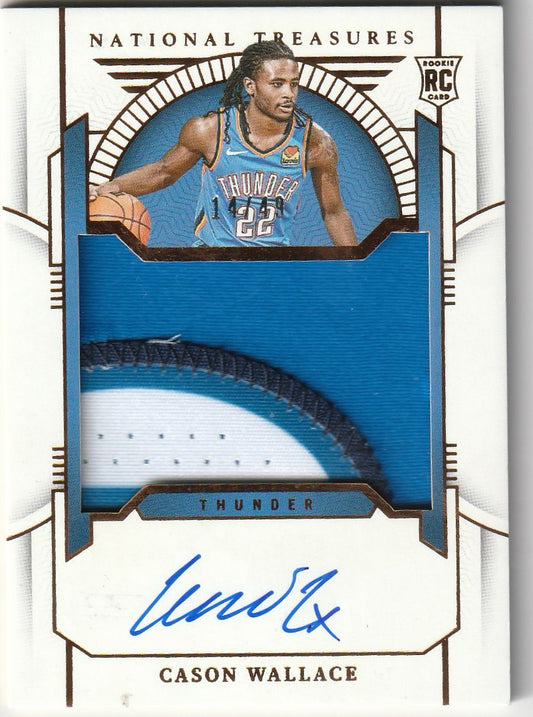 Cason Wallace 2023-24 National Treasures #134 Rookie Patch Autograph 14/49