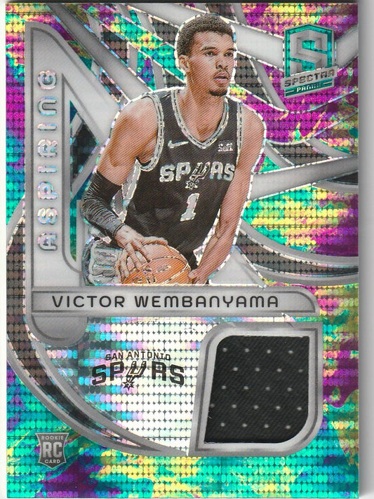 Victor Wembanyama 2024 Spectra #ASP-VIC Aspiring Rookie Patches Celestial 95/99