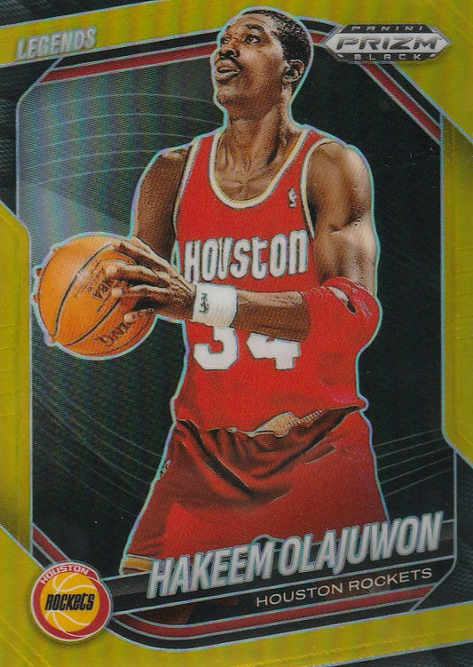 Hakeem Olajuwon 2024-25 Prizm Black #286 Gold 4/10