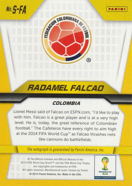 Radamel Falcao 2014 World Cup Prizm #S-FA Signature